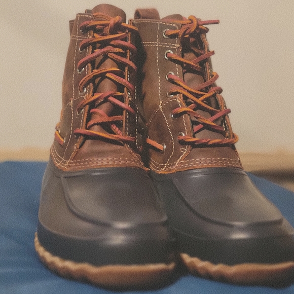 Men's Decoy Duck Boot in Dark Tan and Navy by Sperry - Picture 5 of 12